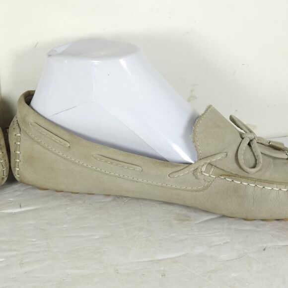 Mercanti Fiorentini Women's US11B Gray Suede Bow Flat Driving Loafer Shoes - Picture 15 of 16